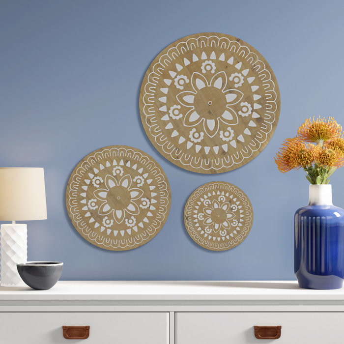 3 Piece Round Wood Wall D??cor Set | Joss & Main